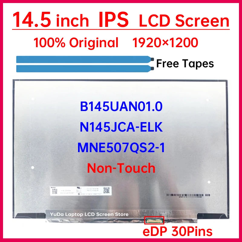 14.5 Inch LCD Screen B145UAN01.0 N145JCA-ELK MNE507QS2-1 For Lenovo ThinkPad P14s Gen 5 21G2 21G3 Display Matrix Panel Non-Touch Lenovo laptop repair parts