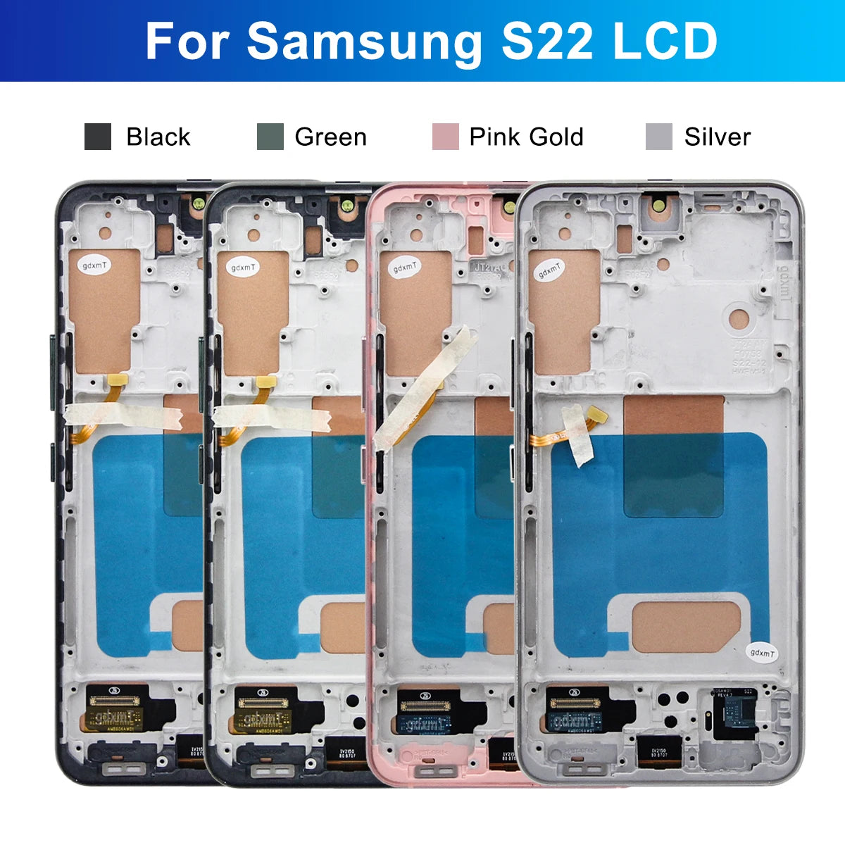 S22 5G LCD Screen for Samsung Galaxy S22 S901B S901B/DS Lcd Display Digital Touch Screen with Frame Assembly Parts 100% Tested Samsung phone repair parts