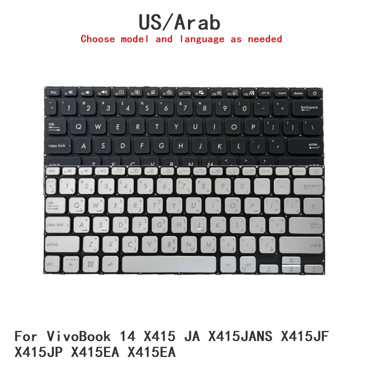 New US Arab Language  Backlit Keyboard For ASUS VivoBook 14 X415 JA X415JANS X415JF X415JP X415EA X415EA Replacement Keyboard ASUS laptop repair parts