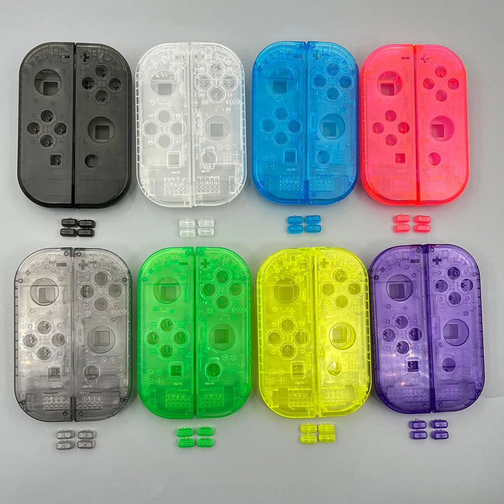 For Switch Oled Replacement Clear Transparent Shell Cover  SL SR Buttons for Nintendo Switch NS Joy Con  Controller Housing Case Game console repair parts