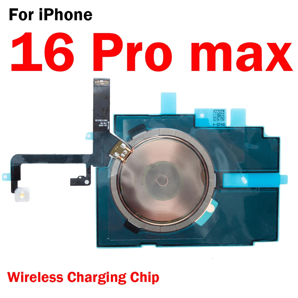 Wireless Charging Coil NFC Antenna Replacement With Led Flash Light Flex Cable For iPhone  15  Plus 16 Pro  Max Parts iPhone phone repair parts