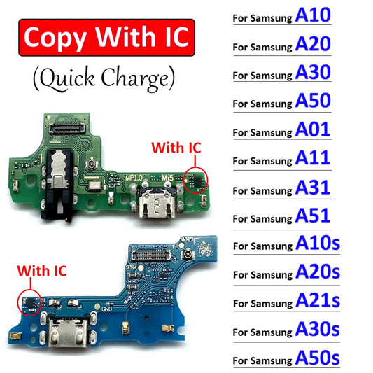 New For Samsung A10 A20 A30 A50 A01 A11 A21s A31 A51 A10s A20s A30s A50s USB Charger Charging Dock Port Connector Flex Cable Samsung phone repair parts