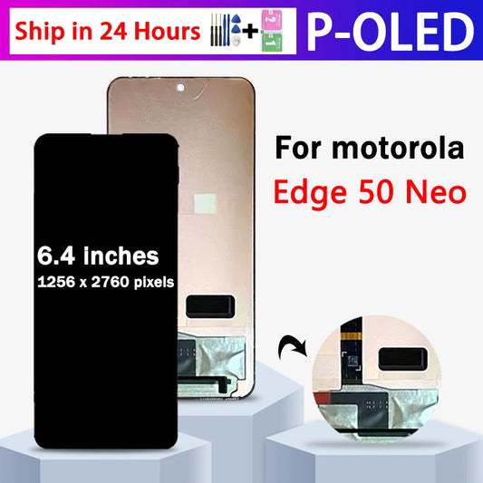 6.4'' New For Motorola Edge 50 Neo LCD For Moto Edge50 Neo Display Touch Screen Digitizer Assembly Replacement Motorola phone repair parts