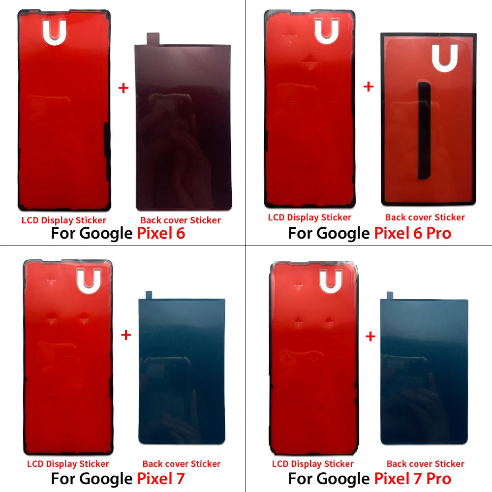10Pcs/Lot, New LCD Screen Adhesive Tape And Back Cover Frame Sticker LCD Screen Adhesive For Google 5 6 6A 7 7A Pro Google Pixel phone repair parts