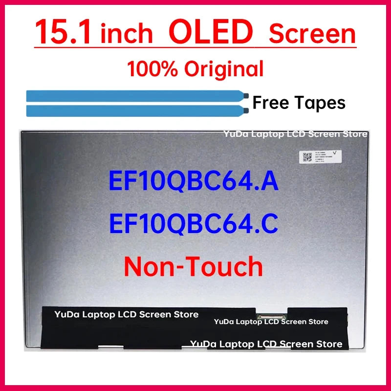 15.1 Inch OLED LCD Screen EF10QBC64.A C For Lenovo IdeaPad Slim 5 15ARP10 Display Matrix Panel Replacement eDP 40 Pins Non-Touch Lenovo laptop repair parts