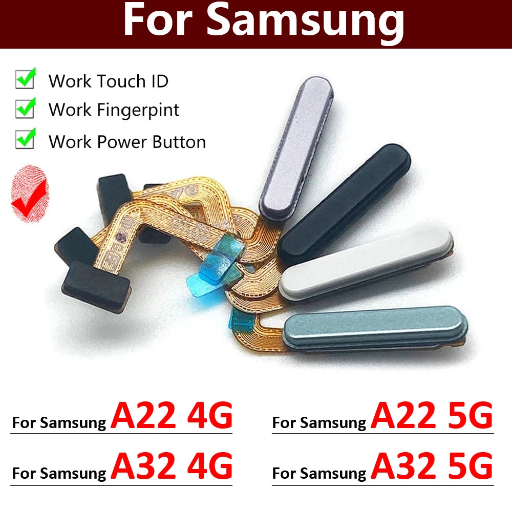 New Fingerprint For Samsung A22 A32 4G 5G ID Home Button Fingerprint Menu Return Key Recognition Sensor Flex Cable Samsung phone repair parts