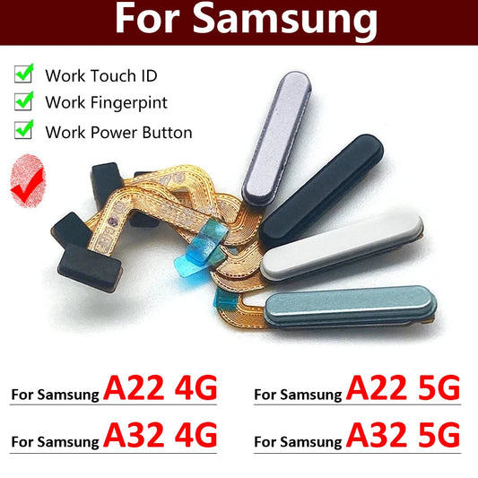 New Fingerprint For Samsung A22 A32 4G 5G ID Home Button Fingerprint Menu Return Key Recognition Sensor Flex Cable Samsung phone repair parts
