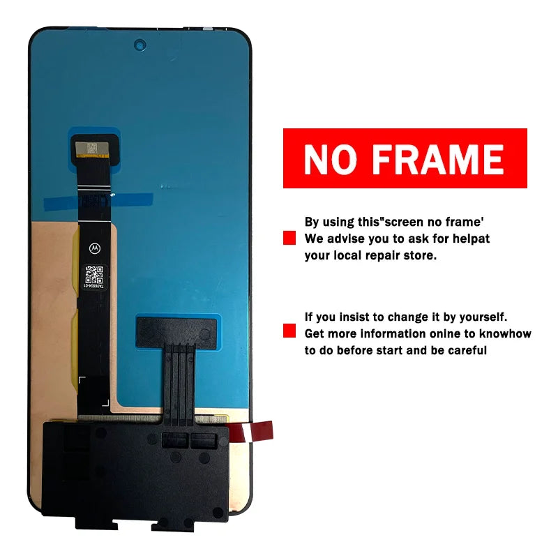 6.5' AMOLED for Motorola Moto G84 LCD Display with Touch Screen Digitizer Assembly for Moto G84 LCD with Fingerprints Frame Motorola phone repair parts