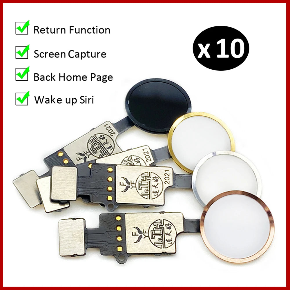 10Pcs/Lot, Universal Home Button with Flex Cable for iPhone 7G 7 Plus 8 8 plus Home button return functions Flex Cable iPhone phone repair parts