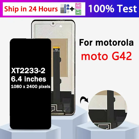 TFT Screen For Motorola Moto G42 LCD Display Touch Screen Digitizer Assembly For Moto G42 Display XT2233-2 Screen Motorola phone repair parts