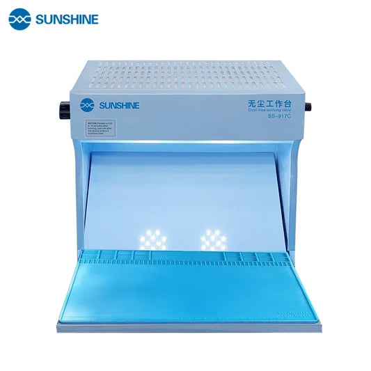 SUNSHINE SS-917C Dust Free Working Room Anti Dust Working Bench High Precision Adjustable Wind With Lamp For Phone Repair Tool Professional Repair Tools