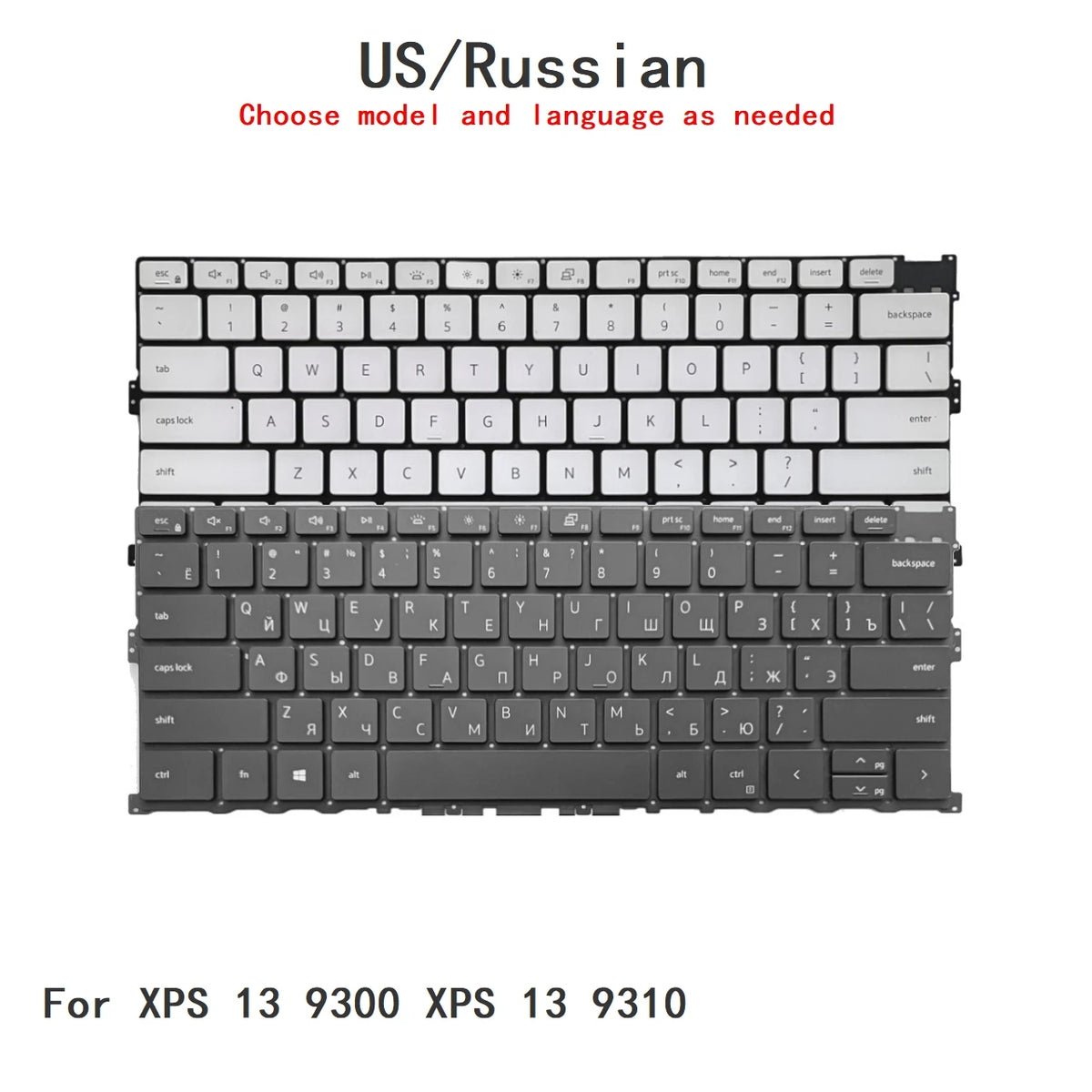 New US Russian Language  Backlit Keyboard For Dell XPS 13 9300 XPS 13 9310 0T0HDMDell laptop repair parts