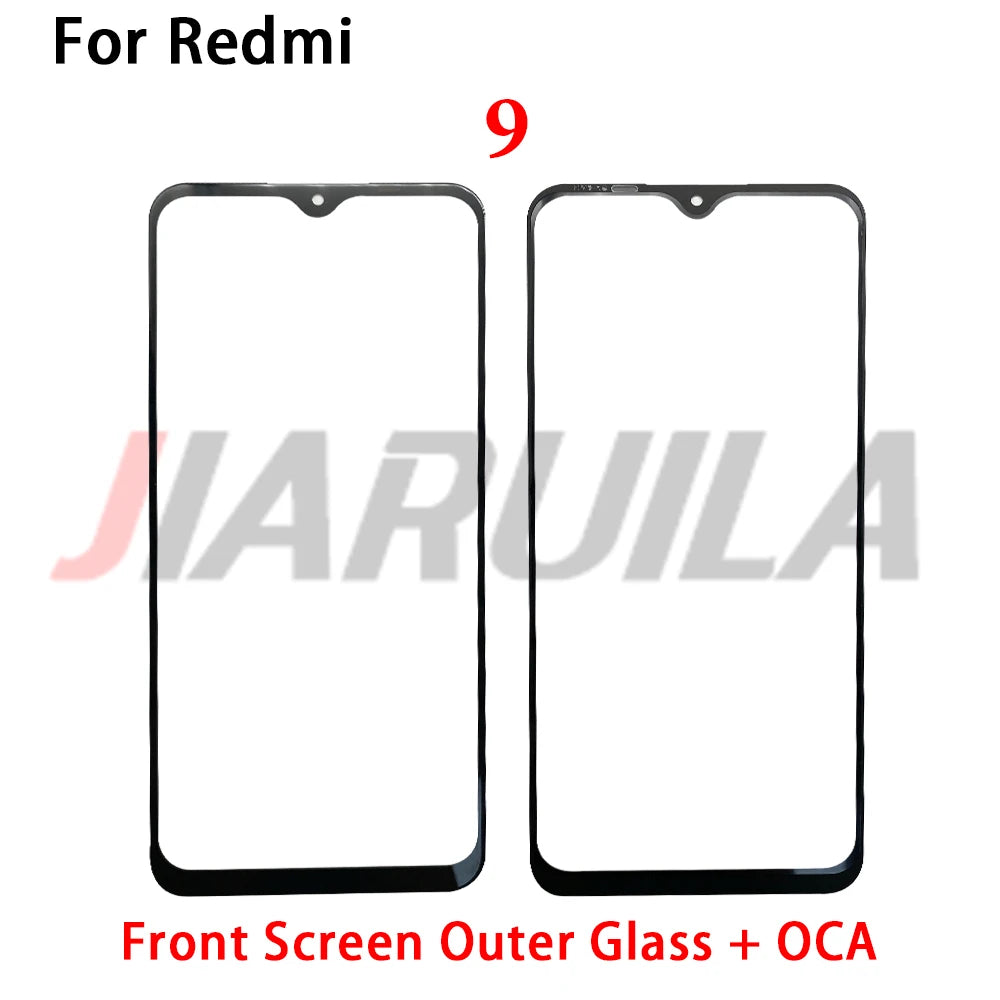 New Front Screen Outer Glass With OCA For Xiaomi Redmi 8 8A 9 9A 9C 9T 10 10A 10C 12 12C 13C 14C A1 A2 A3 Repair Parts  Xiaomi  Xiao mi phone repair parts