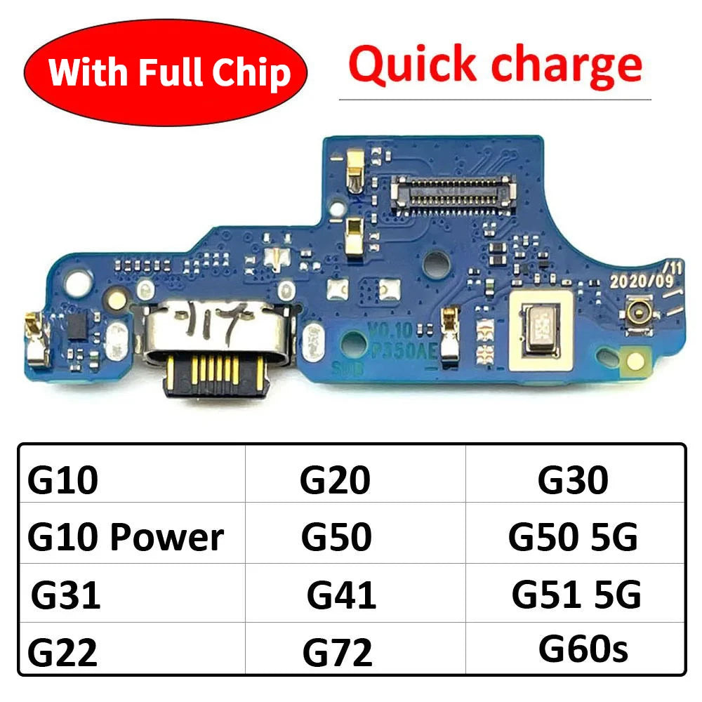 New For Moto G10 G20 G30 G50 G31 G41 G71 G60s G51 G22 G72 5G USB Charge Port Jack Dock Connector Charging Board Flex Cable Motorola phone repair parts