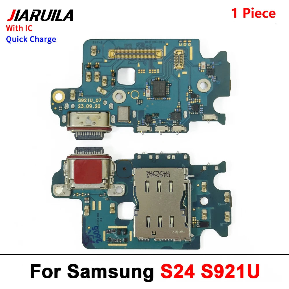New USB Charger Dock Connector Charging Port Microphone Flex Cable For Samsung S21 S22 S23 S24 S25 Plus Ultra S21 Fe 5G S921U Samsung phone repair parts