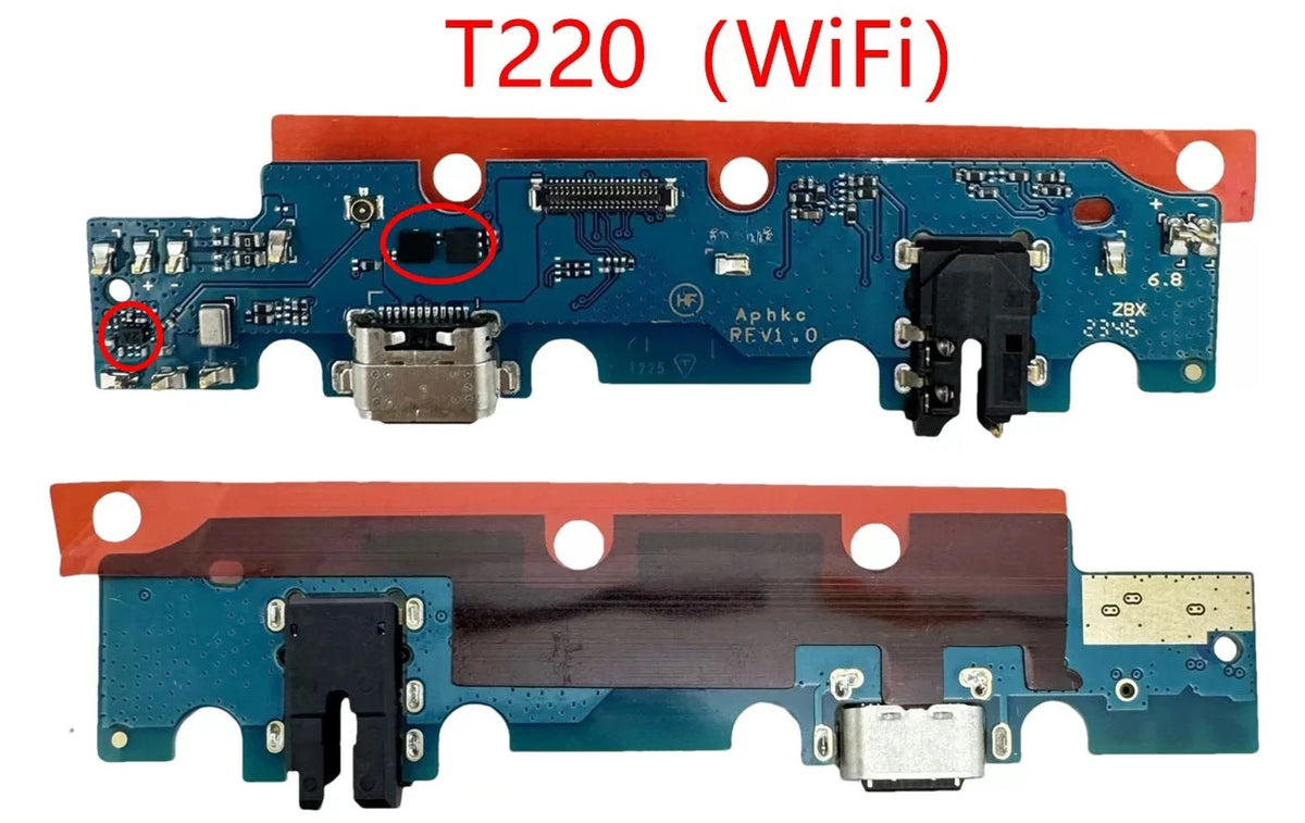 USB Charging Port Connector Plug Jack Charge Dock Board Flex Cable For Tab A7 lite T220 T225 lcd power Volume cable repair Samsung tablet repair parts