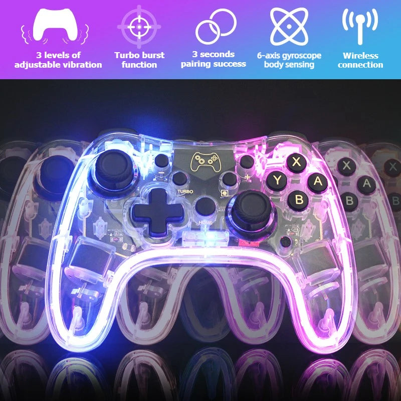 Wireless Bluetooth game controller Console Joypad Joystick for N-intendo S-witch Pro PC mobile phones vibration wake-up Gamepad  Game console accessories
