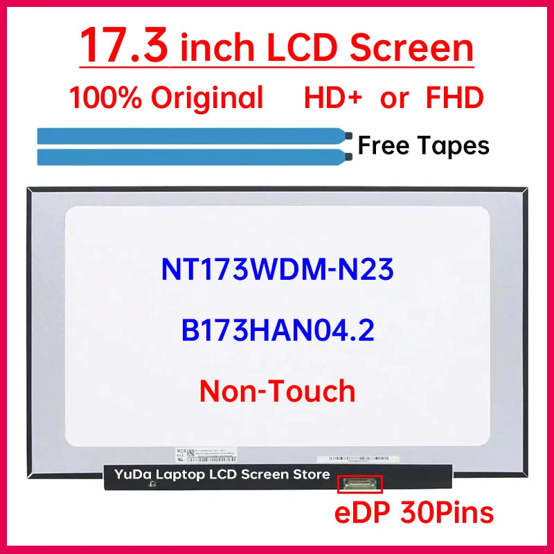 17.3 Inch LCD Screen NT173WDM-N23 B173HAN04.2 For Lenovo V17-IIL IdeaPad 3-17ADA05 17ARE05 17IML05 17IIL05 Display Matrix Panel Lenovo laptop repair parts