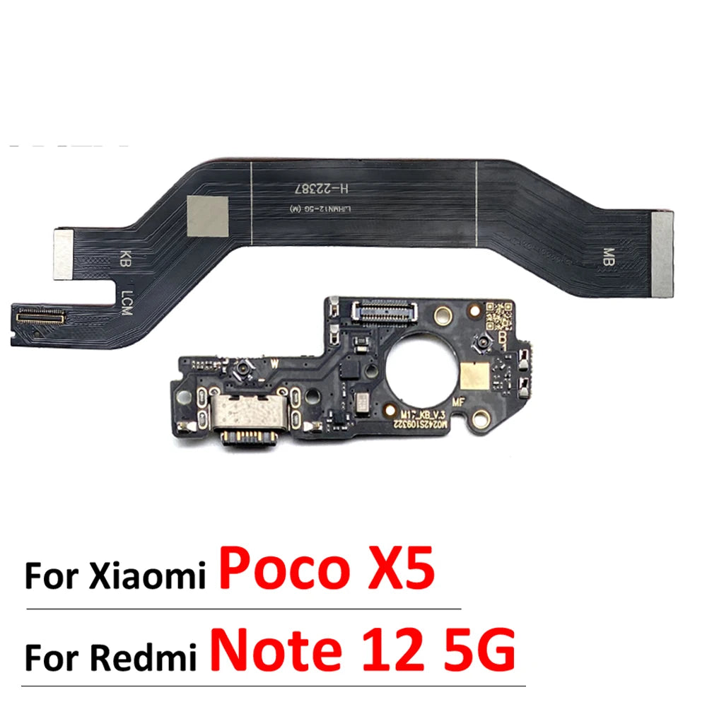 For Xiaomi Poco X5 X6 Pro Redmi Note 12 13 Pro Plus 4G 5G Dock Connector USB Charger Charging Port Flex Cable Board With Micro  Xiaomi  Xiao mi phone repair parts