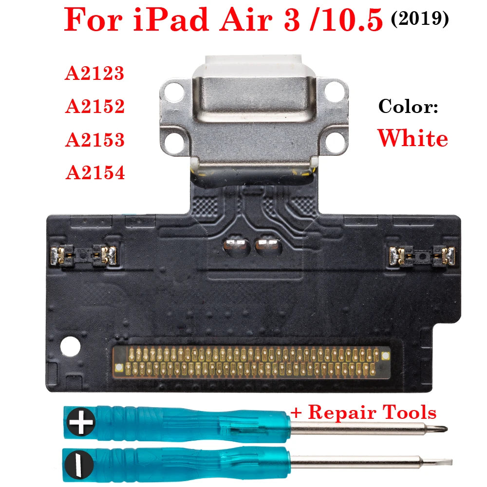 Dock Connector Data Plug Jack Socket USB Charging Port Flex For iPad Air 3 Pro 10.5  A1701 A1709 A1852 A2123 A2152 A2153 A2154 iPad tablet repair parts