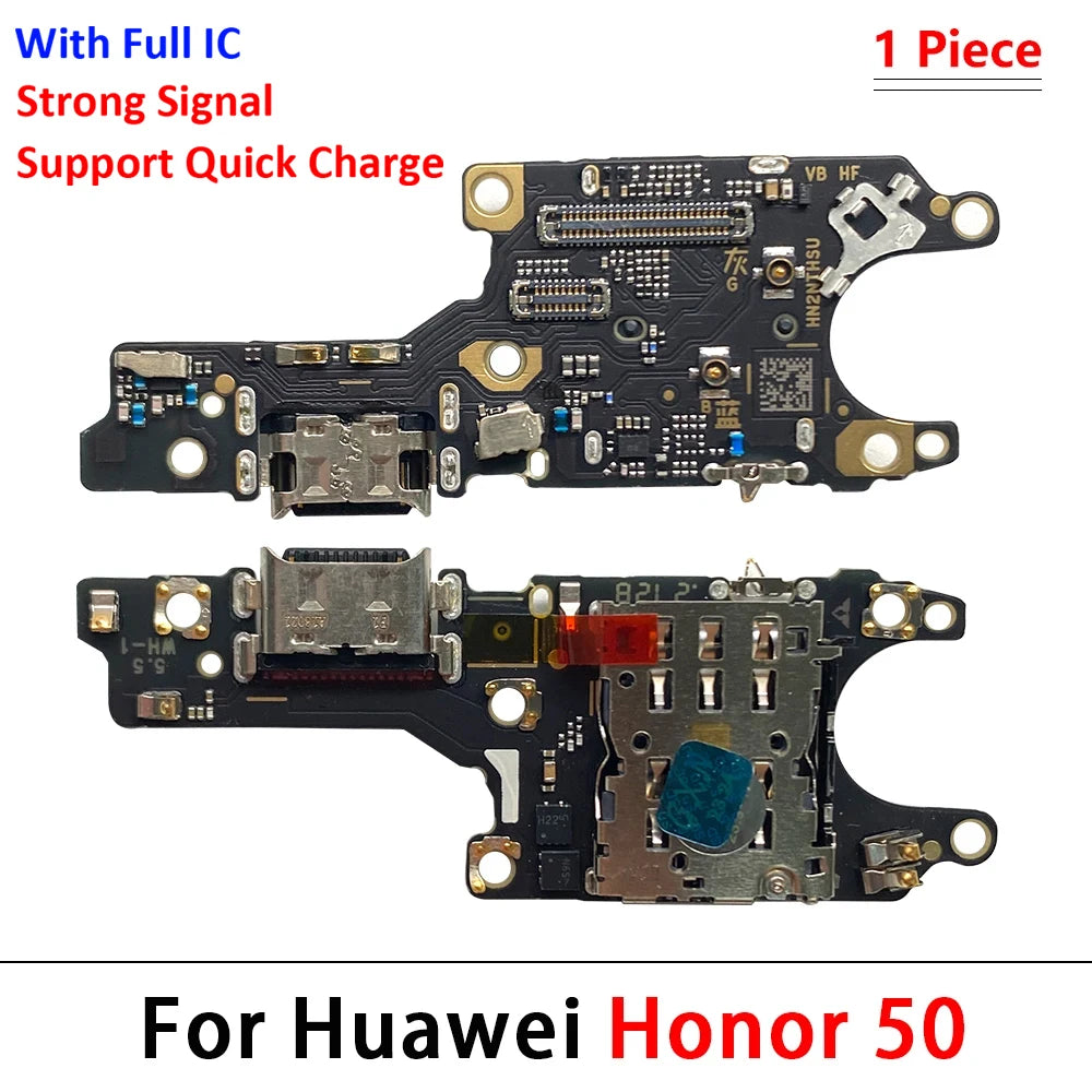New For Huawei Honor 50 60 70 Pro Se lite X7 X7A X8 X8A X9 5G USB Charge Port Jack Dock Connector Charging Board Flex Cable Huawei phone repair parts