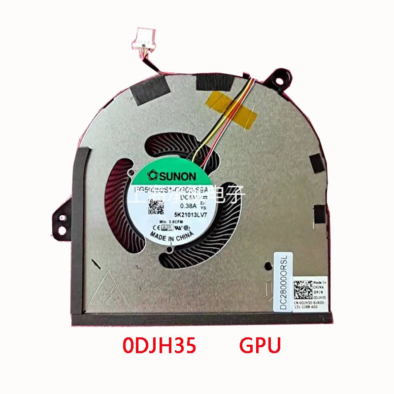 New Original LAPTOP CPU GPU Cooling Fan for DELL XPS 15 9500 9510 9520 Precision 5550 5560 5570 Dell laptop repair parts