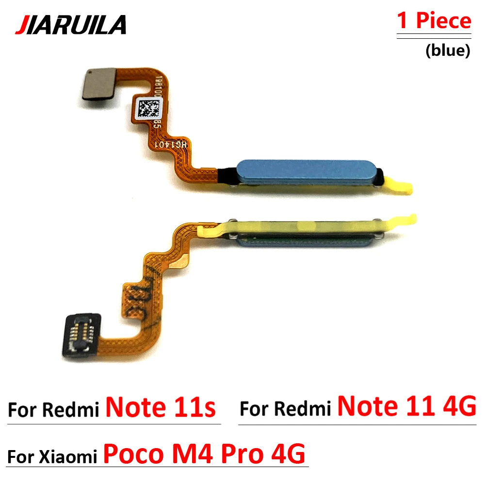 New Home Button FingerPrint Touch ID Sensor Flex Cable For Xiaomi Poco M4 Pro 4G 5G / Redmi Note 11 11s Pro Plus 4G 5G  Xiaomi  Xiao mi phone repair parts