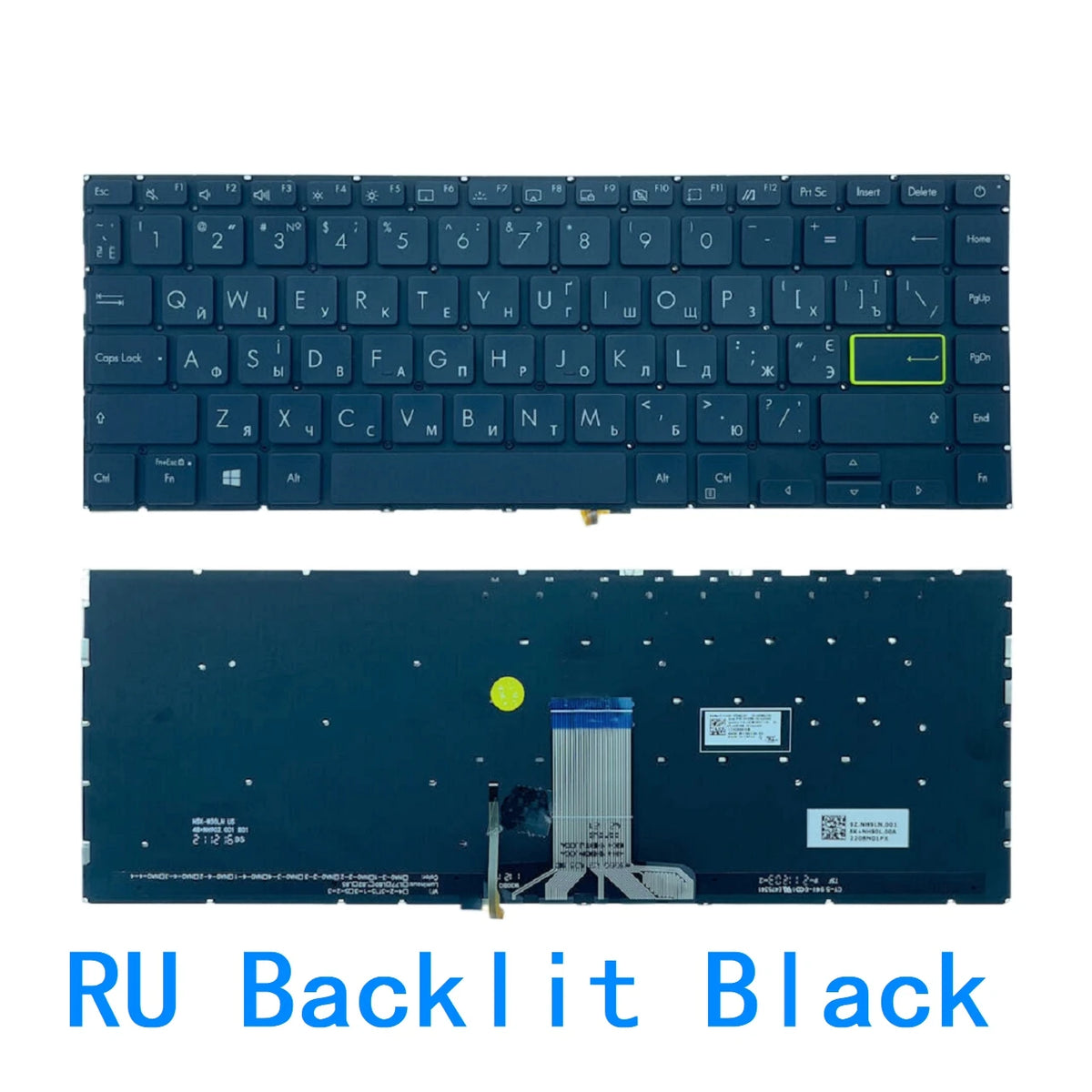New US Russian Spanish language  Backlit Keyboard For ASUS Redolbook 14S S433 X421 S4600 V4050F E410M M4600I ASUS laptop repair parts