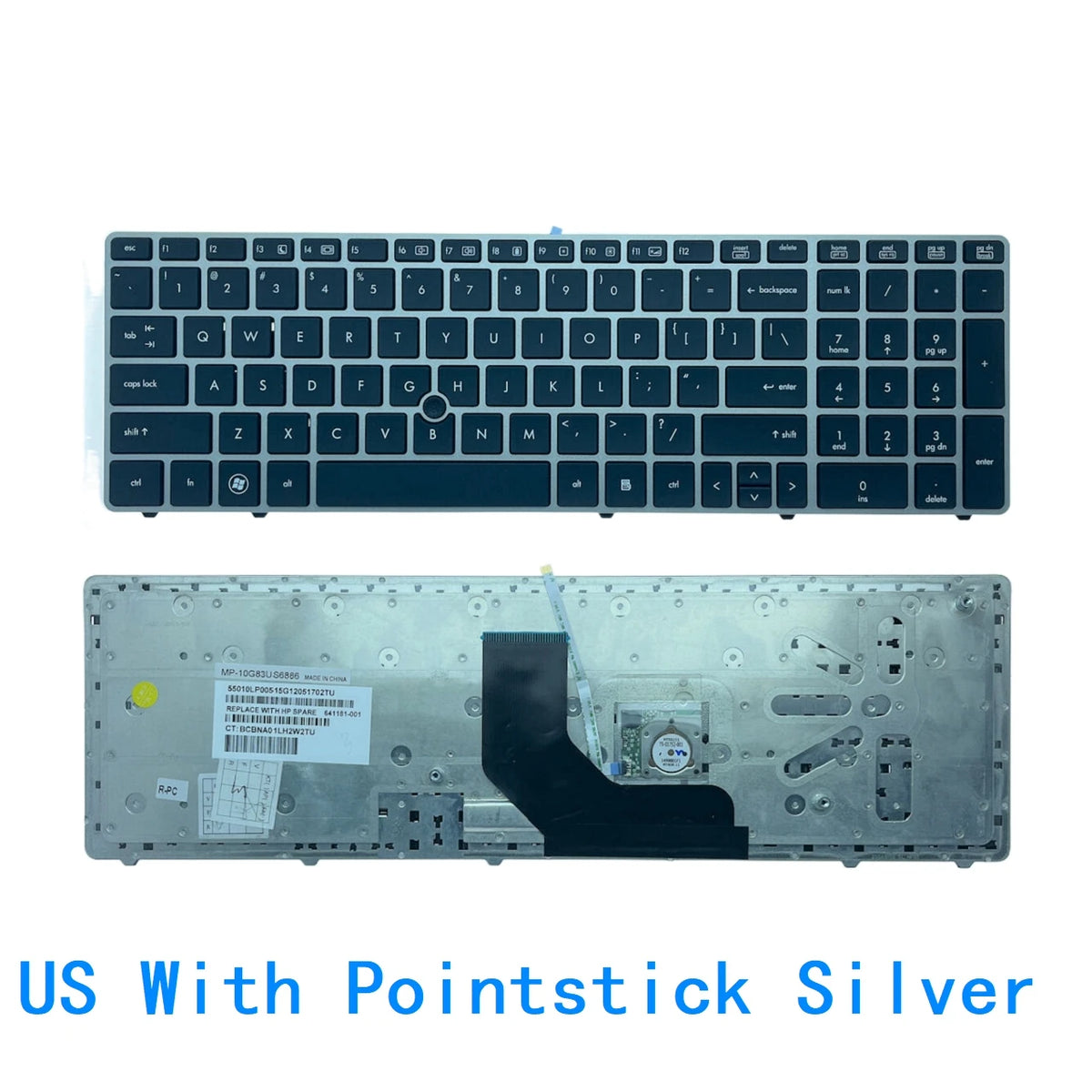New US UI Spanish Latin Brazil Laptop Keyboard For HP EliteBook 8560p 8570P 8560B 6560B 6565b 6560P 690401-071 9Z.N6GSF.D0S  HP laptop repair parts