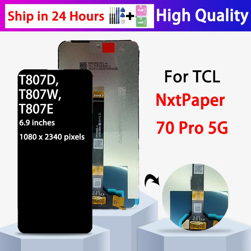 T807D T807W T807E Premium Lcd For TCL NxtPaper 70 Pro 5G LCD Display Touch Screen Digitizer Assembly Replacement TCL phone repair parts