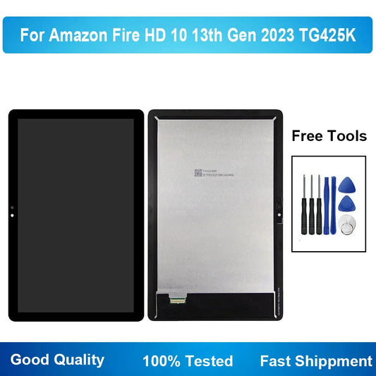 For Amazon Kindle Fire HD10 HD 10 13th Generation 2023 TG425K LCD Display Touch Screen Digitizer Glass Assembly Tools Tablet repair parts