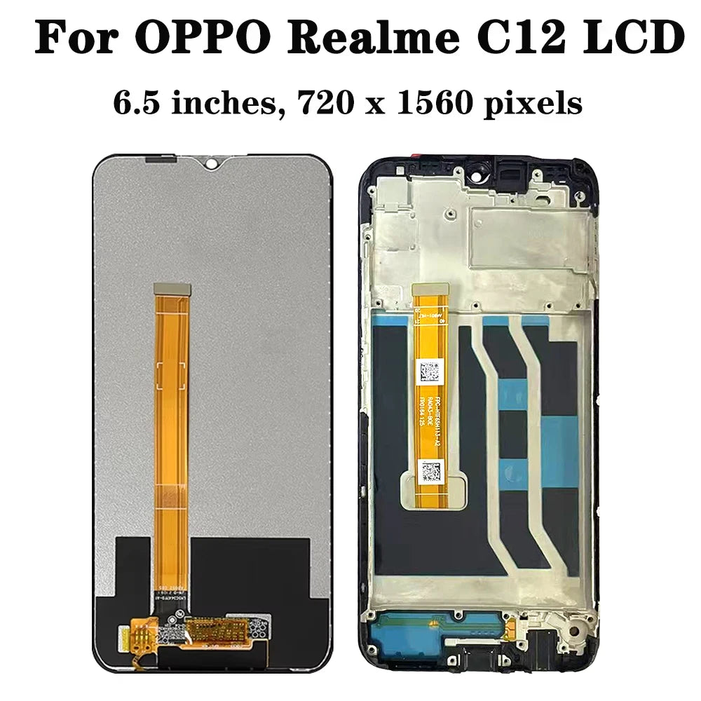 6.5"Tested C11 2020 LCD For Oppo Realme C12 C15 Lcd Display 10 Touch Screen Assembly Replacement RMX2189 RMX2180 RMX2185 LCD Oppo phone repair parts Realme phone repair parts
