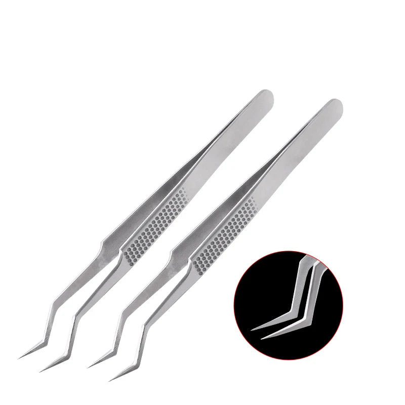 Aax-17 Stainless Steel Tweezers for Chip Tin Planting Anti-Corrosion High Hardness Jump Wire Clamping Repair Tweezers Tools set Professional Repair Tools