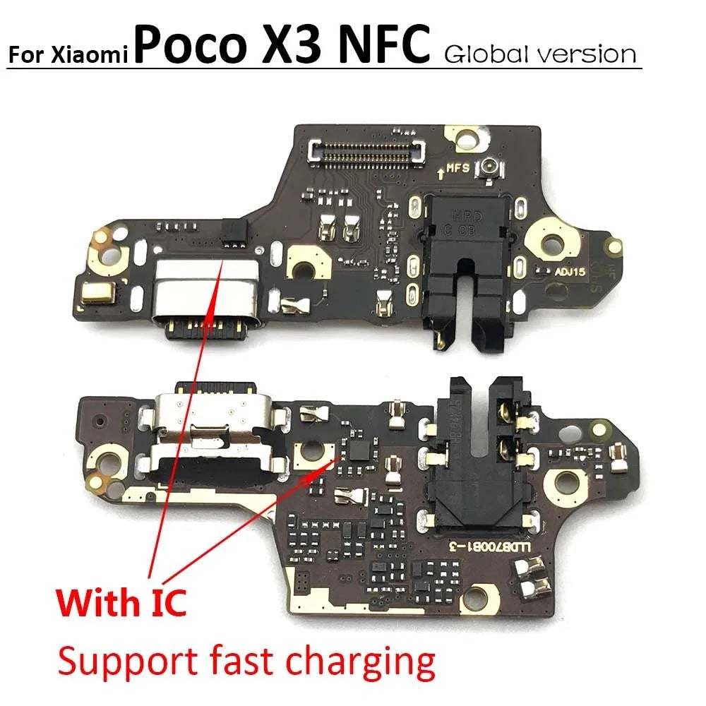 USB Board Charger Charging Dock Port Connector Flex Cable For Xiaomi POCO X3 NFC Pro Mainboard Main Board Flex Xiaomi  Xiao mi phone repair parts