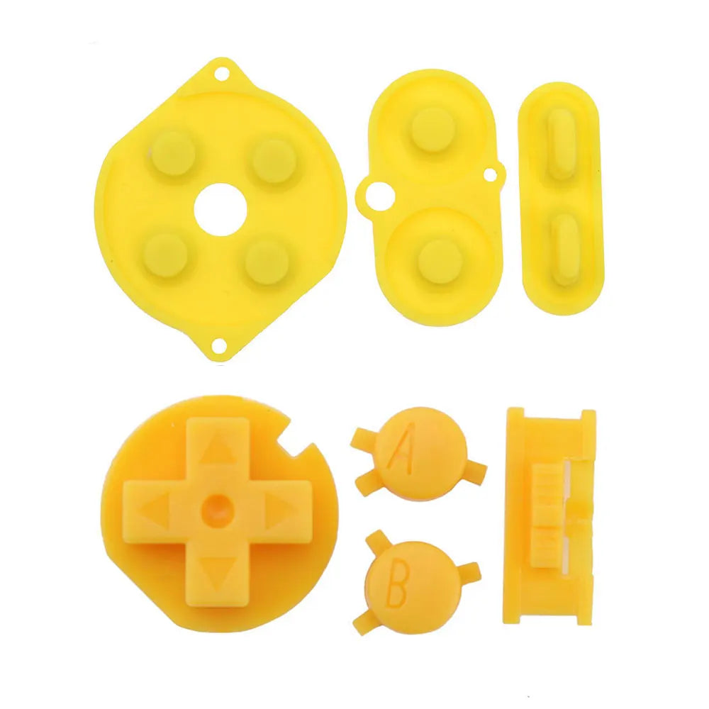 1Set For Gameboy Color GBC Silicone Rubber Conductive Button & Colorful Plastic D Pads A B Power ON OFF Buttons Keypads Game console repair parts