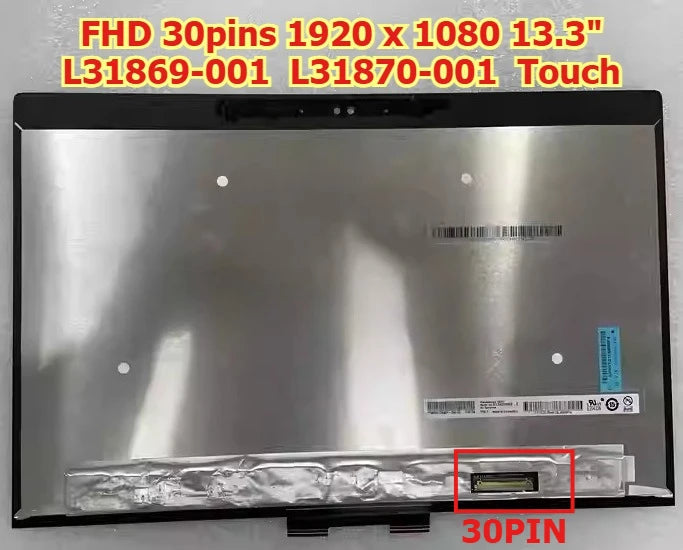 13.3" LED FHD UHD LCD screen display touch Panel For HP for Elitebook X360 1030 G3 G4 M133NVF3 L31870-001 L31869-001 L04919-N31