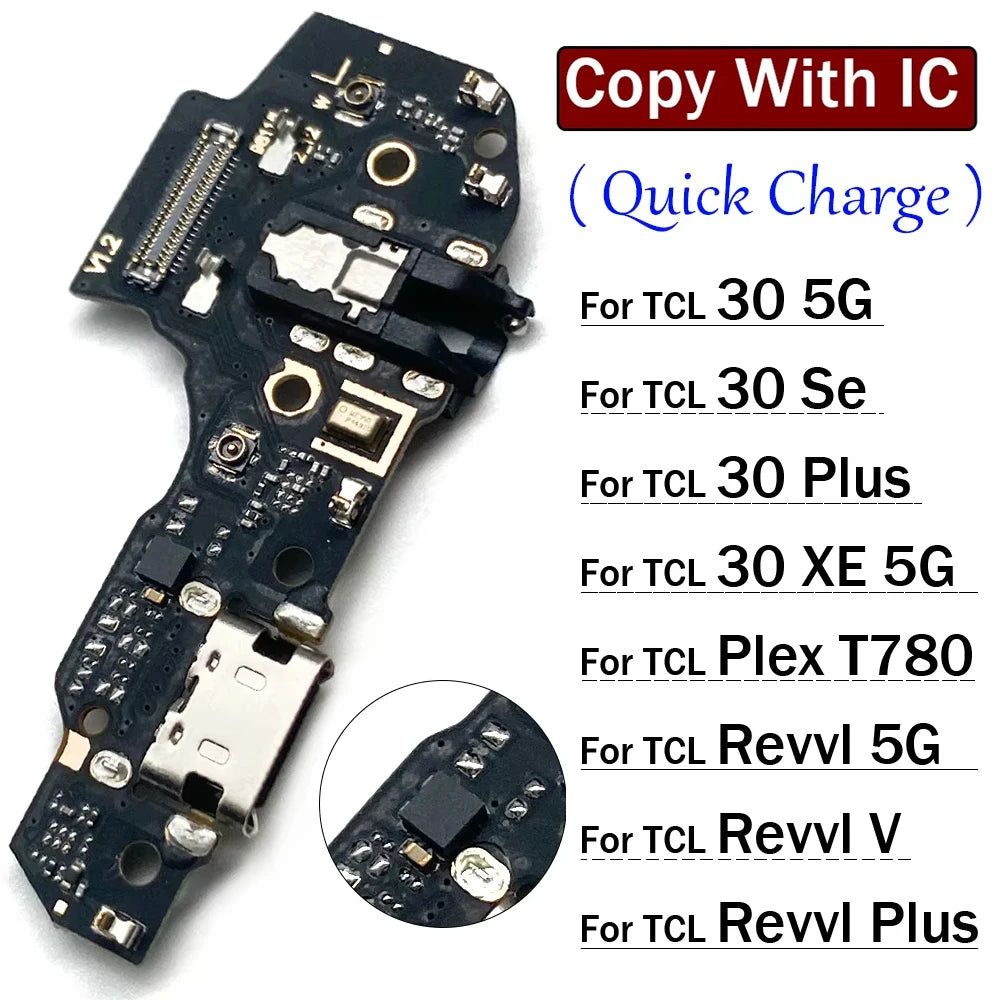 For TCL 30 SE Plus XE Plex T780H Revvl V Plus 5G USB Charging Port Dock Charger Plug Connector Board Flex Cable  TCL phone repair parts