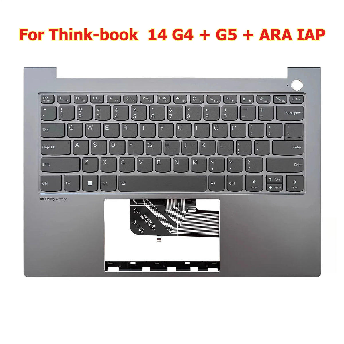 Upper case keyboard for Lenovo  ThinkBook 14 G4 + G5 + ARA IAP keyboard host cover C case touchpad topcase palmrest touchpad Lenovo laptop repair parts