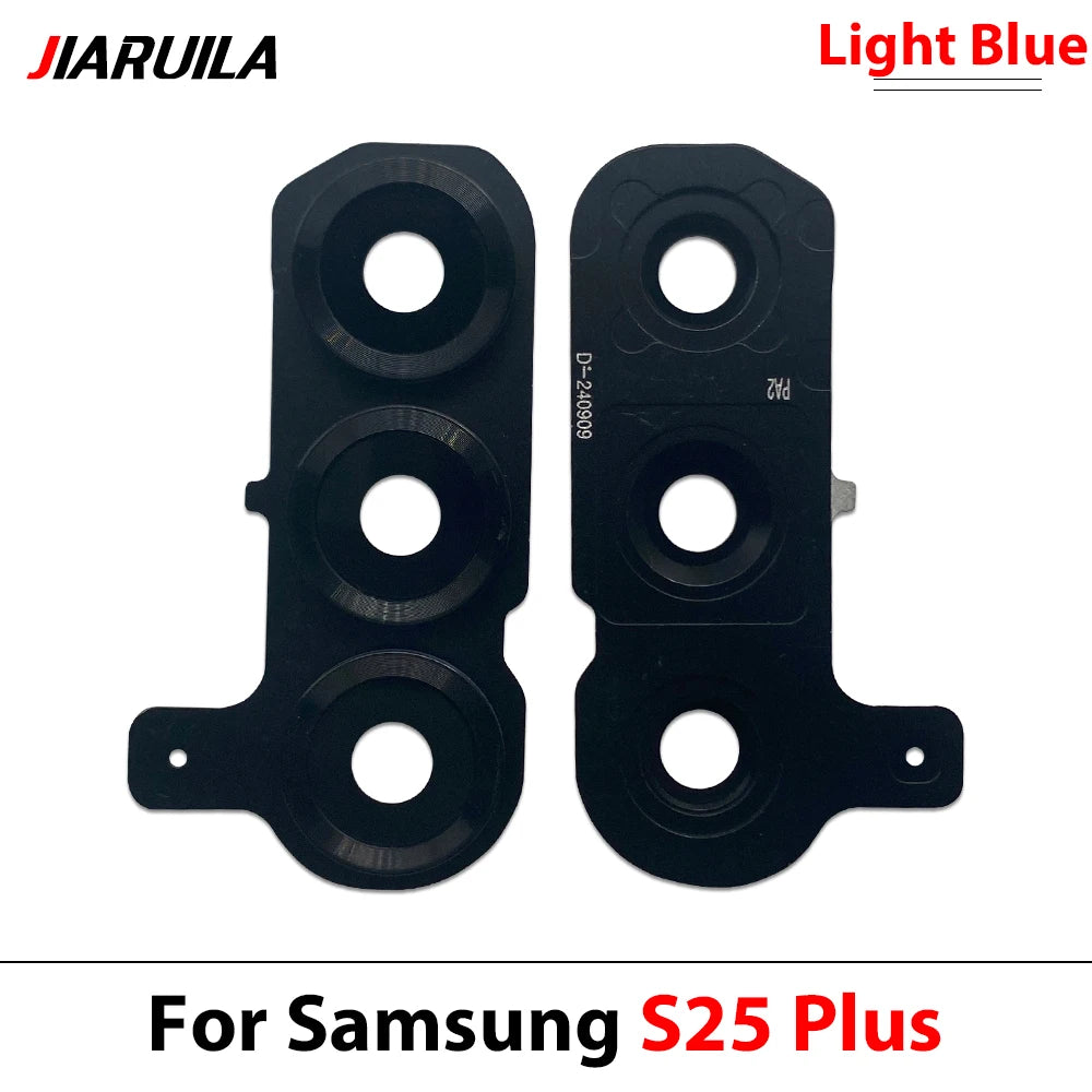 New Rear Camera Glass Lens Cover With Frame Holder with Sticker For Samsung S25 Plus S25 Ultra Replacement Parts Samsung phone repair parts