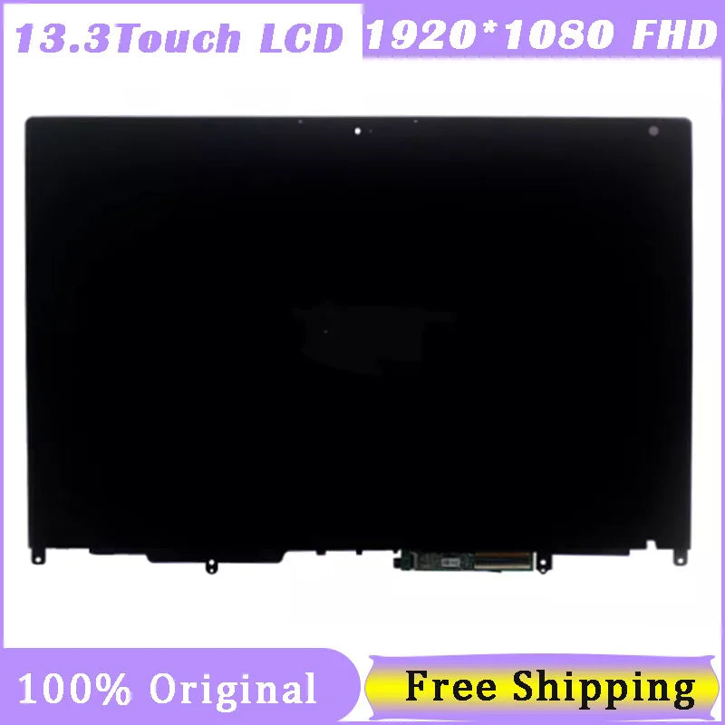 13.3'' For Thinkpad X380 Yoga X380 LCD Display Touch Screen Digitizer Assembly LP133WF4-SPA5 M133NWF R3 1920*1080 30Pin  Lenovo laptop repair parts