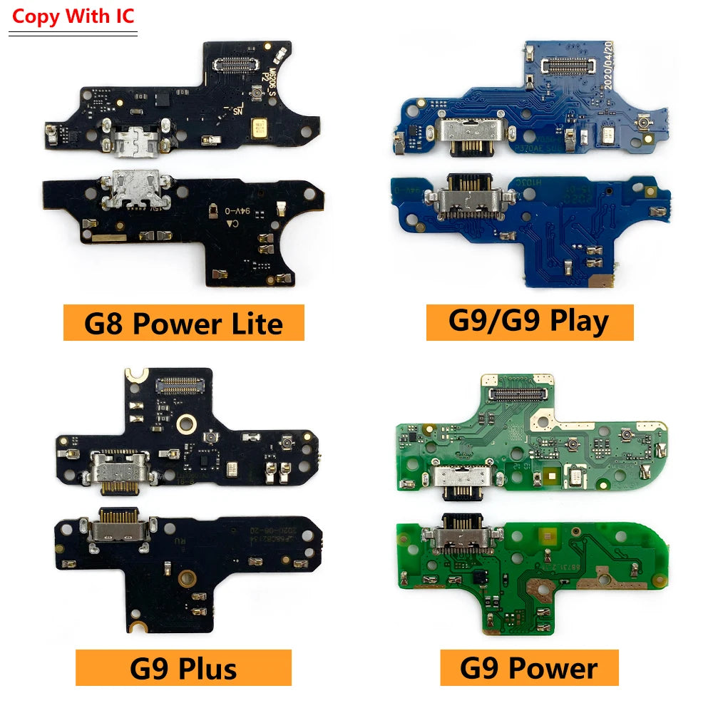 10Pcs/Lot, Dock Connector Micro USB Charger Charging Port Flex Cable Microphone Board For Moto G4 G5 G9 G8 G7 G6 Play Plus Power Motorola phone repair parts