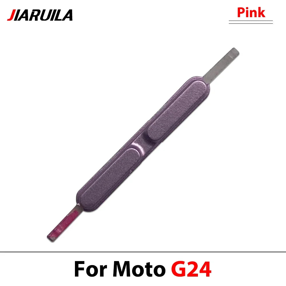 10Pcs, Side Key Power and Volume Button Key For Motorola Moto G04 G14 G24 G34 G54 G84 Replacement Parts Motorola phone repair parts