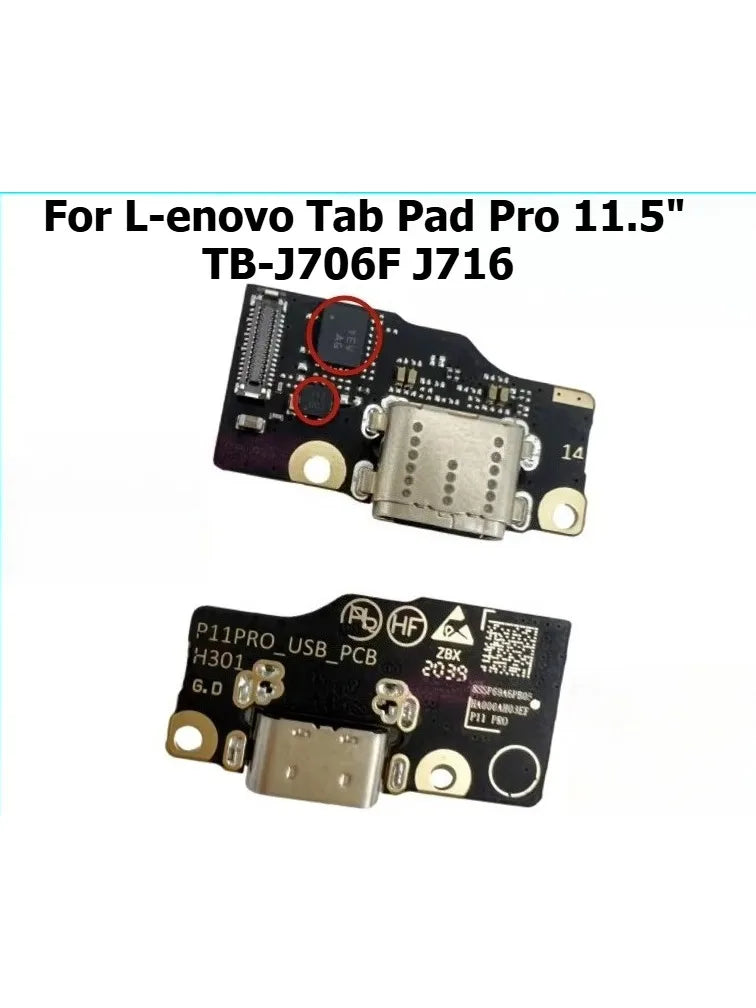 USB Charging Port Connector Plug Jack Charge Dock Board Flex Cable For Lenovo Tab Pad Pro 11.5" TB-J706F J716 cable repair Lenovo tablet repair parts