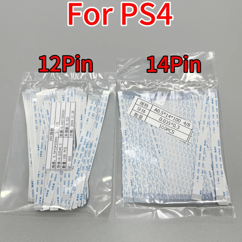 200PCS/Lot 12PIN 14 PIN FLEX Cable for Playing Station 4 for PS4 Controller Charging Board Replacement  Game console repair parts