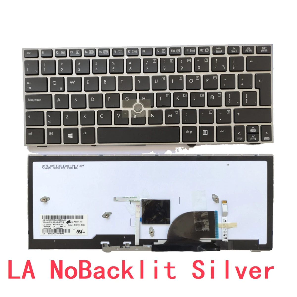 New US UI Russian Spanish Latin Brazil Portuguese Laptop Backlit Keyboard For HP EliteBook 2170p 2170 Notebook PC Replacement  HP laptop repair parts