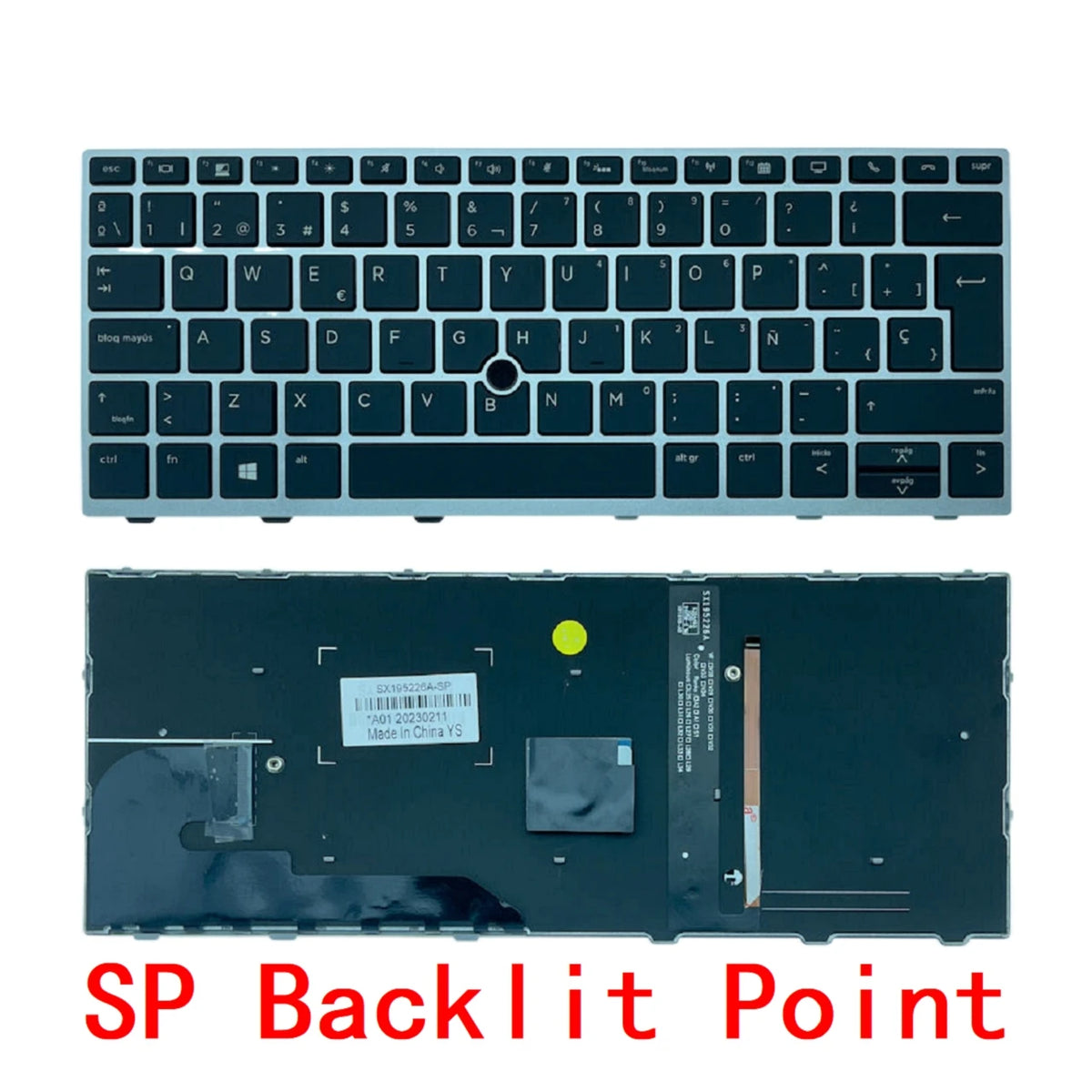 New US Russian Spanish Laptop Backlit Keyboard For HP Elitebook 730 G5 / 735 G5 / 830 G5 / 836 G5 Notebook PC Replacement  HP laptop repair parts