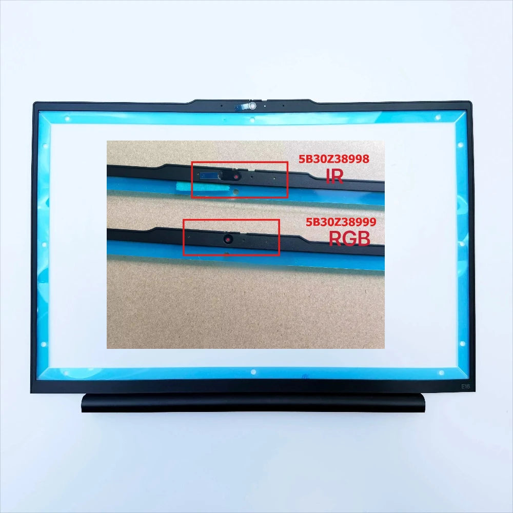 LCD Front Bezel For Thinkpad  E16 Gen1 Gen2 RGB IR 5B30Z38999 5B30Z38998 B case trim frame Cover shell Lenovo laptop repair parts