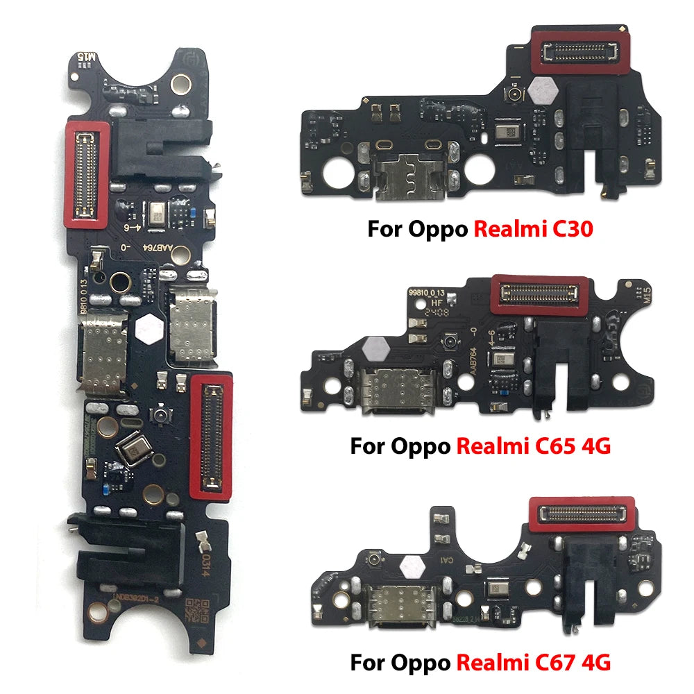 USB Charger Charging Dock Port Connector Flex Cable For OPPO Realme C31 C25 C35 C55 C65 C51 C61 C71 C53 C63 C73 C67 C21 4G 5G Realme phone repair parts
