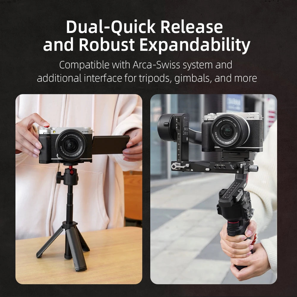 Flymile X-M5 Thumb Grip Aluminum Alloy Metal Thumb Up Grip for FUJIFILM X-M5 Camera with Hot Shoe Thumb Rest Support Holder Digital camera repair parts