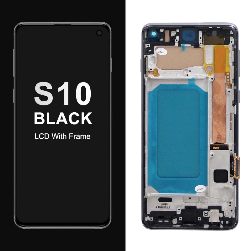 TFT with Frame For Samsung S10 Plus S10+ G975F Lcd Display Digital Touch Screen for Samsung S10 G973F Screen Replacement Parts Samsung phone repair parts